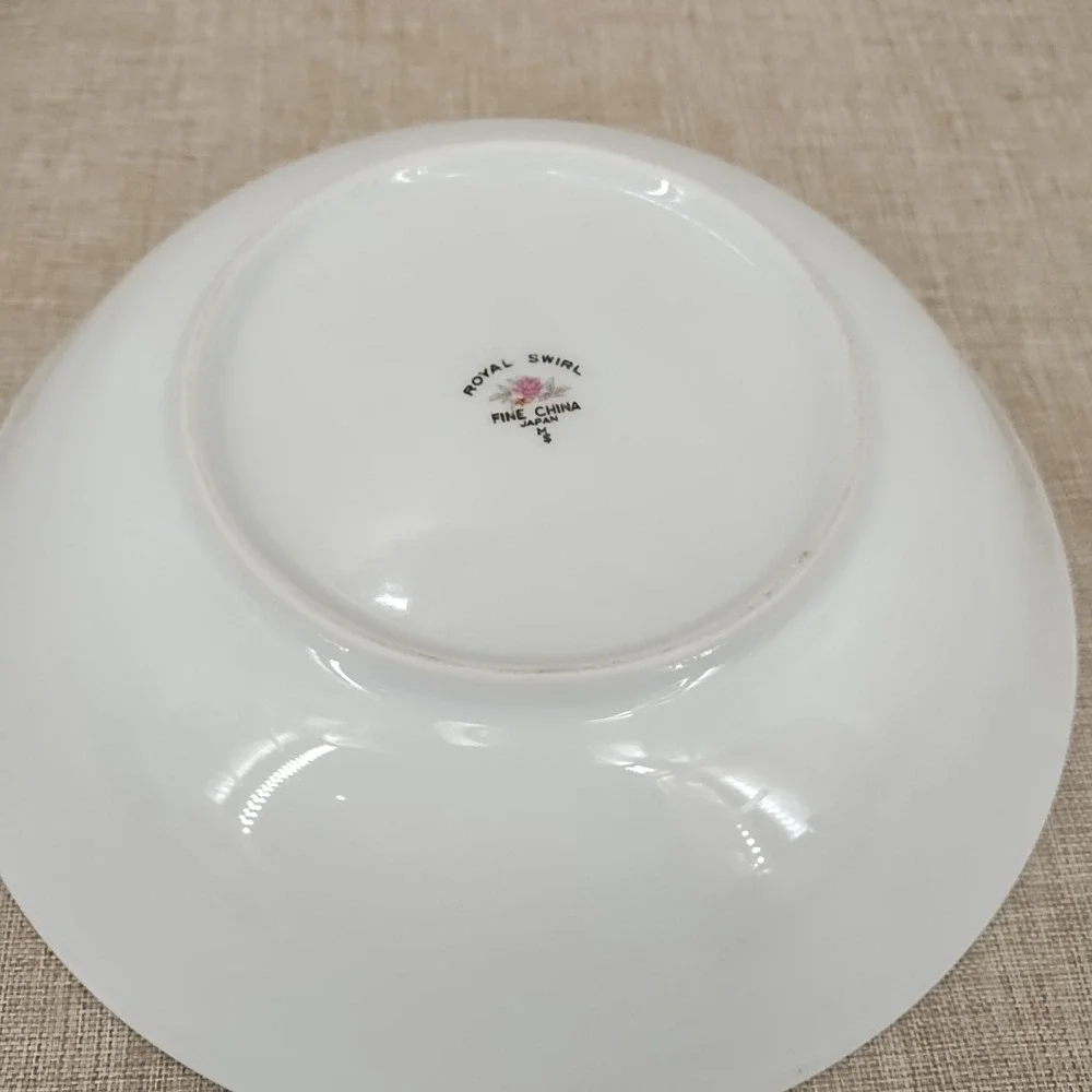 Royal Swirl Fine China Set Of 2 Round Serving Bowl 9